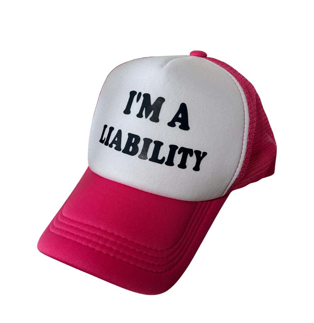 I'm A Liability Trucker Hat Fun Gift Mesh Hat Fun  Unisex Party/bar/beach hat